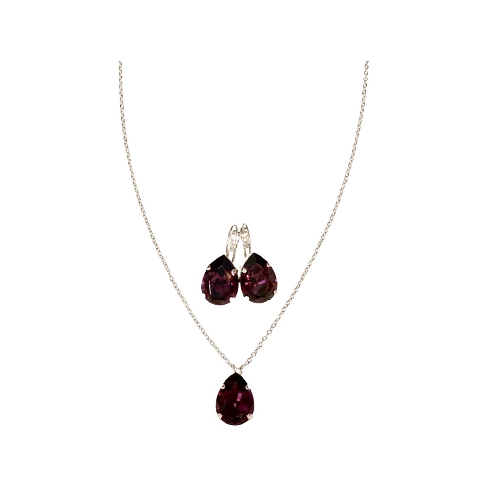 Amethyst Swarovski Jewelry Set